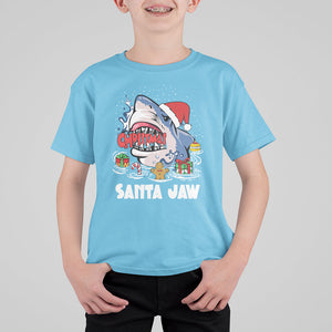 Santa Jaws Shark Christmas At The Beach T Shirt For Kid TS09 Printyourwear