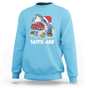 Santa Jaws Shark Christmas At The Beach Sweatshirt TS09 Printyourwear