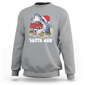 Santa Jaws Shark Christmas At The Beach Sweatshirt TS09 Printyourwear