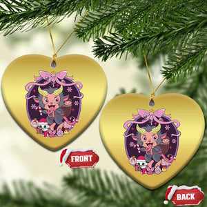 Christmas Kawaii Pastel Krampus Christmas Ornament TS09 Heart Gold Print Your Wear