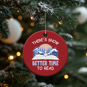 Xmas Book Lover Christmas Ornament There's Snow Better Time To Read TS09 Print Your Wear