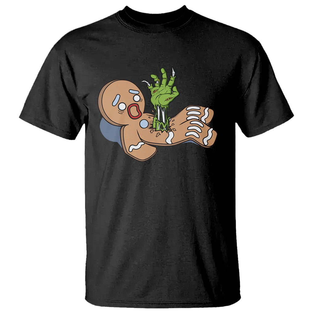 Scary Zombie Gingerbread Krampus Christmas Broken Cookie T Shirt TS09 Military Green Printyourwear