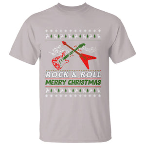 Rock And Roll Merry Christmas Electric Guitar T Shirt TS09 Printyourwear