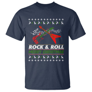 Rock And Roll Merry Christmas Electric Guitar T Shirt TS09 Printyourwear