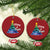 Colorful Christmas Tree Merry And Bright Christmas Ornament TS09 Circle Red Print Your Wear