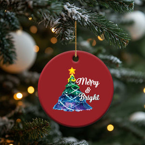 Colorful Christmas Tree Merry And Bright Christmas Ornament TS09 Print Your Wear