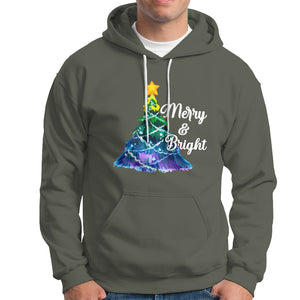 Merry And Bright Colorful Christmas Tree Xmas Holiday Hoodie TS09 Printyourwear