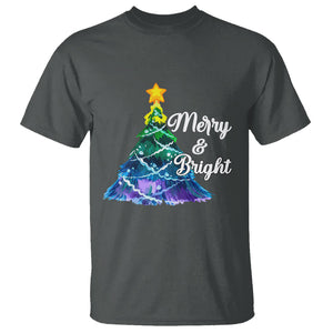 Merry And Bright Colorful Christmas Tree Xmas Holiday T Shirt TS09 Printyourwear