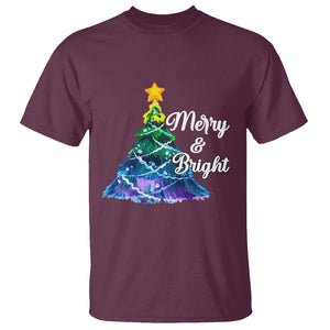 Merry And Bright Colorful Christmas Tree Xmas Holiday T Shirt TS09 Printyourwear