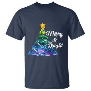 Merry And Bright Colorful Christmas Tree Xmas Holiday T Shirt TS09 Printyourwear