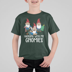 Hanging With My Gnomies Funny Christmas Garden Gnome T Shirt For Kid TS09 Printyourwear