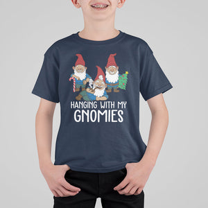 Hanging With My Gnomies Funny Christmas Garden Gnome T Shirt For Kid TS09 Printyourwear