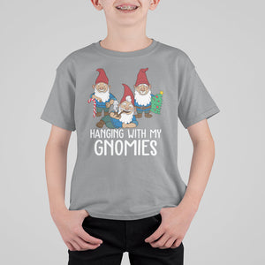 Hanging With My Gnomies Funny Christmas Garden Gnome T Shirt For Kid TS09 Printyourwear