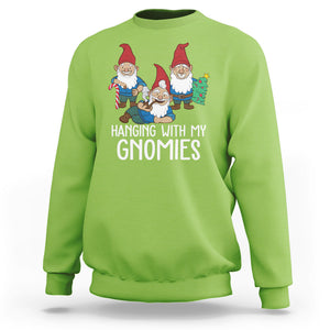 Hanging With My Gnomies Funny Christmas Garden Gnome Sweatshirt TS09 Printyourwear