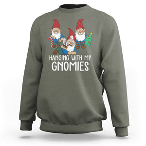 Hanging With My Gnomies Funny Christmas Garden Gnome Sweatshirt TS09 Printyourwear