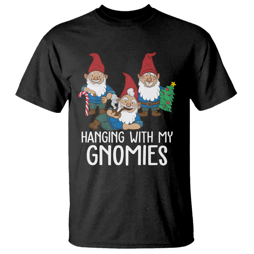 Hanging With My Gnomies Funny Christmas Garden Gnome T Shirt TS09 Sport Gray Printyourwear