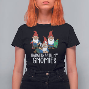 Hanging With My Gnomies Funny Christmas Garden Gnome T Shirt For Women TS09 Sport Gray Printyourwear