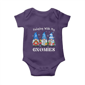 Hanging With My Gnomies Cute Xmas Gnome Baby Onesie TS09 Purple Print Your Wear