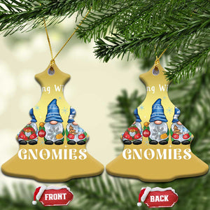 Cute Xmas Gnome Christmas Ornament Hanging With My Gnomies TS09 Christmas Tree Gold Print Your Wear