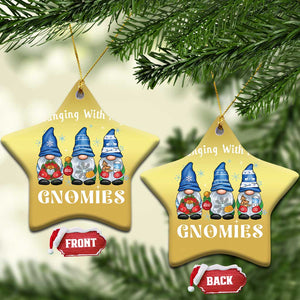 Cute Xmas Gnome Christmas Ornament Hanging With My Gnomies TS09 Star Gold Print Your Wear