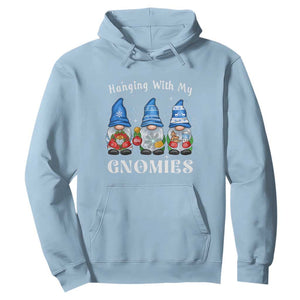 Hanging With My Gnomies Cute Xmas Gnome Hoodie TS09 Light Blue Print Your Wear