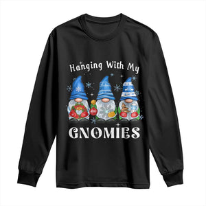 Hanging With My Gnomies Cute Xmas Gnome Long Sleeve Shirt TS09 Black Print Your Wear