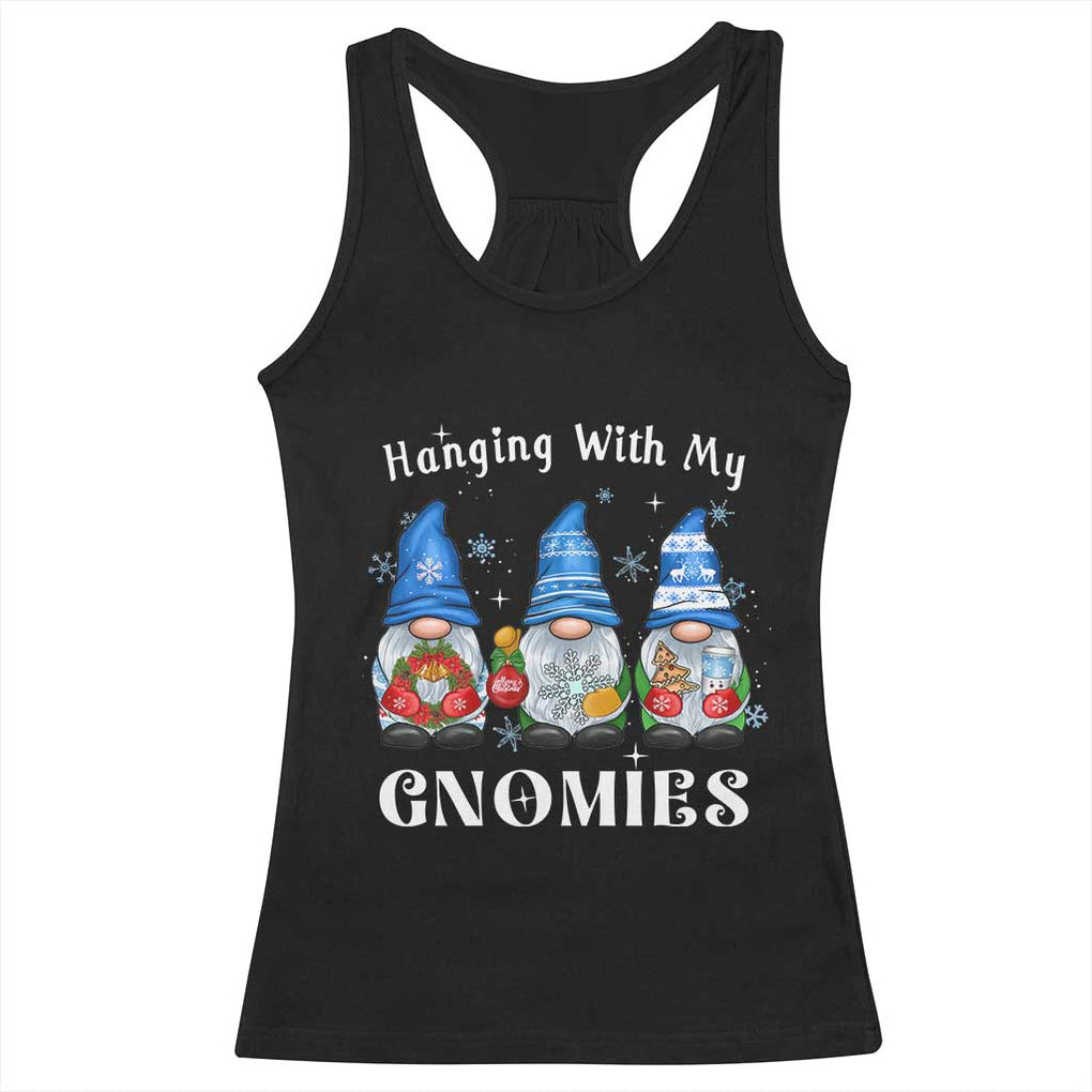 Hanging With My Gnomies Cute Xmas Gnome Racerback Tank Top TS09 Black Print Your Wear