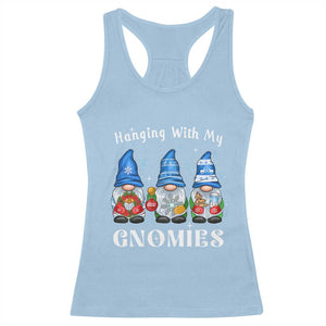 Hanging With My Gnomies Cute Xmas Gnome Racerback Tank Top TS09 Light Blue Print Your Wear