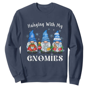 Hanging With My Gnomies Cute Xmas Gnome Sweatshirt TS09 Navy Print Your Wear