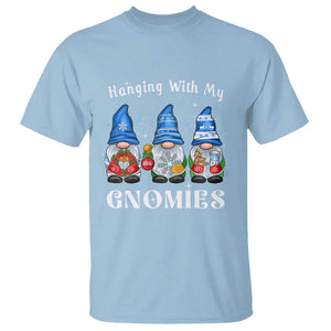 Hanging With My Gnomies Cute Xmas Gnome T Shirt TS09 Light Blue Print Your Wear