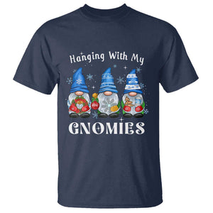 Hanging With My Gnomies Cute Xmas Gnome T Shirt TS09 Navy Print Your Wear