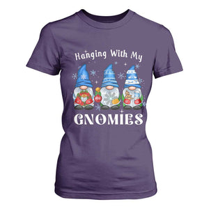 Hanging With My Gnomies Cute Xmas Gnome T Shirt For Women TS09 Purple Print Your Wear