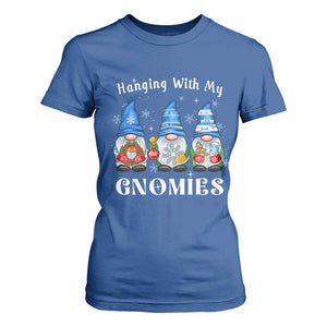 Hanging With My Gnomies Cute Xmas Gnome T Shirt For Women TS09 Royal Blue Print Your Wear