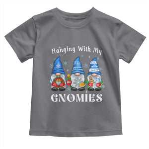 Hanging With My Gnomies Cute Xmas Gnome Toddler T Shirt TS09 Charcoal Print Your Wear