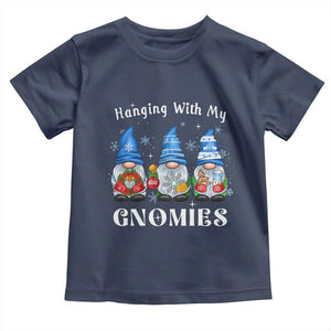 Hanging With My Gnomies Cute Xmas Gnome Toddler T Shirt TS09 Navy Print Your Wear