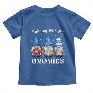 Hanging With My Gnomies Cute Xmas Gnome Toddler T Shirt TS09 Royal Blue Print Your Wear