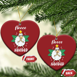 Funny Xmas Christmas Ornament Fleece Navidad Cute Sheep Christmas Tree TS09 Heart Red Print Your Wear