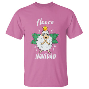 Fleece Navidad Cute Sheep Christmas Lights T Shirt TS09 Violet Printyourwear