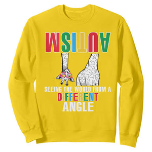 Giraffe Autism Seeing World Different Angle Sweatshirt TS09 Daisy Printyourwear