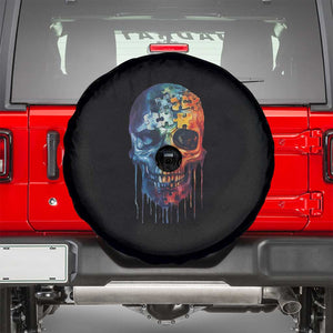 Autism Awareness Cool Puzzle Skull Spare Tire Cover TS09 Black Print Your Wear