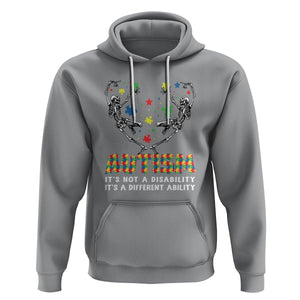 Autism Awareness Hoodie Skeleton It's Not A Disability It's A Different Ability TS09 Sport Gray Printyourwear