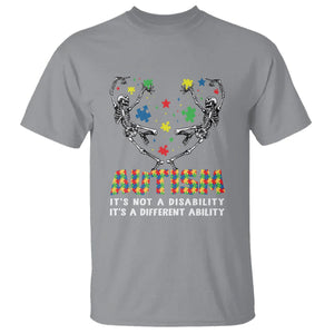 Autism Awareness T Shirt Skeleton It's Not A Disability It's A Different Ability TS09 Sport Gray Printyourwear