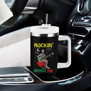 Autism Awareness Tumbler With Handle Rockin' To A Different Tune Skeleton TS09 Print Your Wear