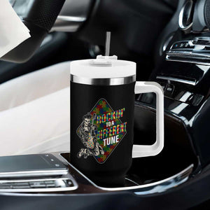 Autism Awareness Tumbler With Handle Rockin' To A Different Tune TS09 Print Your Wear
