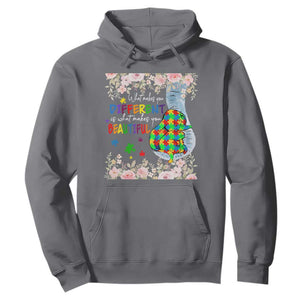 Autism Awareness Hoodie What Makes You Different Is What Makes You Beautiful Autistic Elephant Mom TS09 Charcoal Print Your Wear