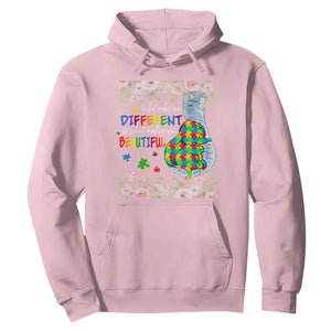 Autism Awareness Hoodie What Makes You Different Is What Makes You Beautiful Autistic Elephant Mom TS09 Light Pink Print Your Wear