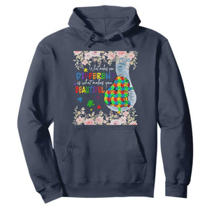 Autism Awareness Hoodie What Makes You Different Is What Makes You Beautiful Autistic Elephant Mom TS09 Navy Print Your Wear