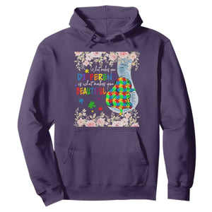 Autism Awareness Hoodie What Makes You Different Is What Makes You Beautiful Autistic Elephant Mom TS09 Purple Print Your Wear