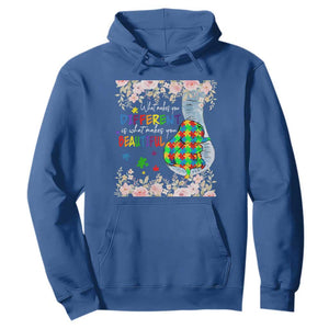 Autism Awareness Hoodie What Makes You Different Is What Makes You Beautiful Autistic Elephant Mom TS09 Royal Blue Print Your Wear