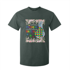 Autism Awareness T Shirt For Kid What Makes You Different Is What Makes You Beautiful Autistic Elephant Mom TS09 Dark Forest Green Print Your Wear